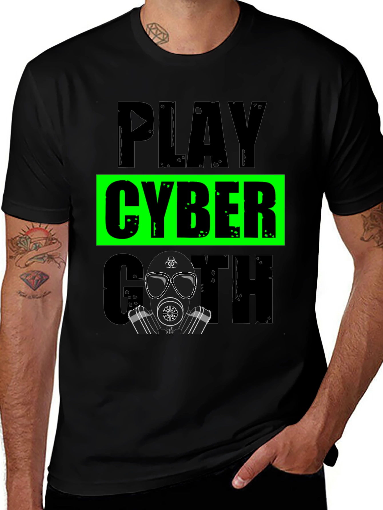 Variant 7 of Play Cyber Goth T-Shirt - Black