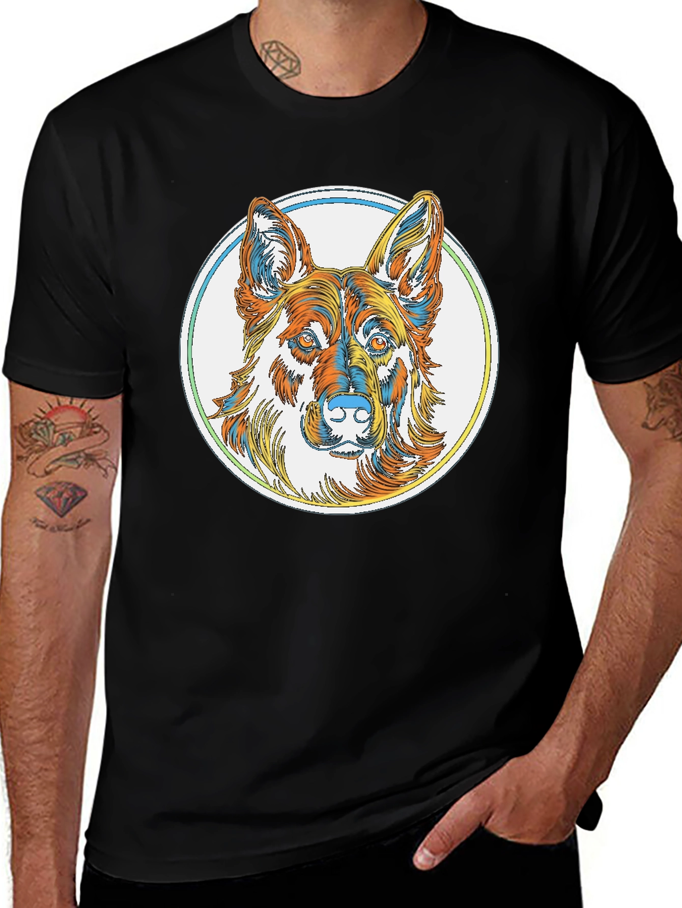 German Shepherd Graphic Tee - Stylish Dog Lover Shirt