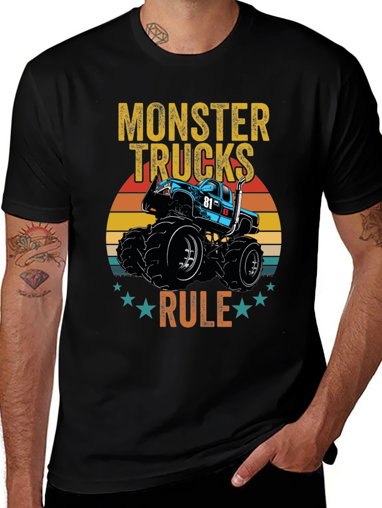 Variant 30 of Monster Trucks Rule Graphic T-Shirt