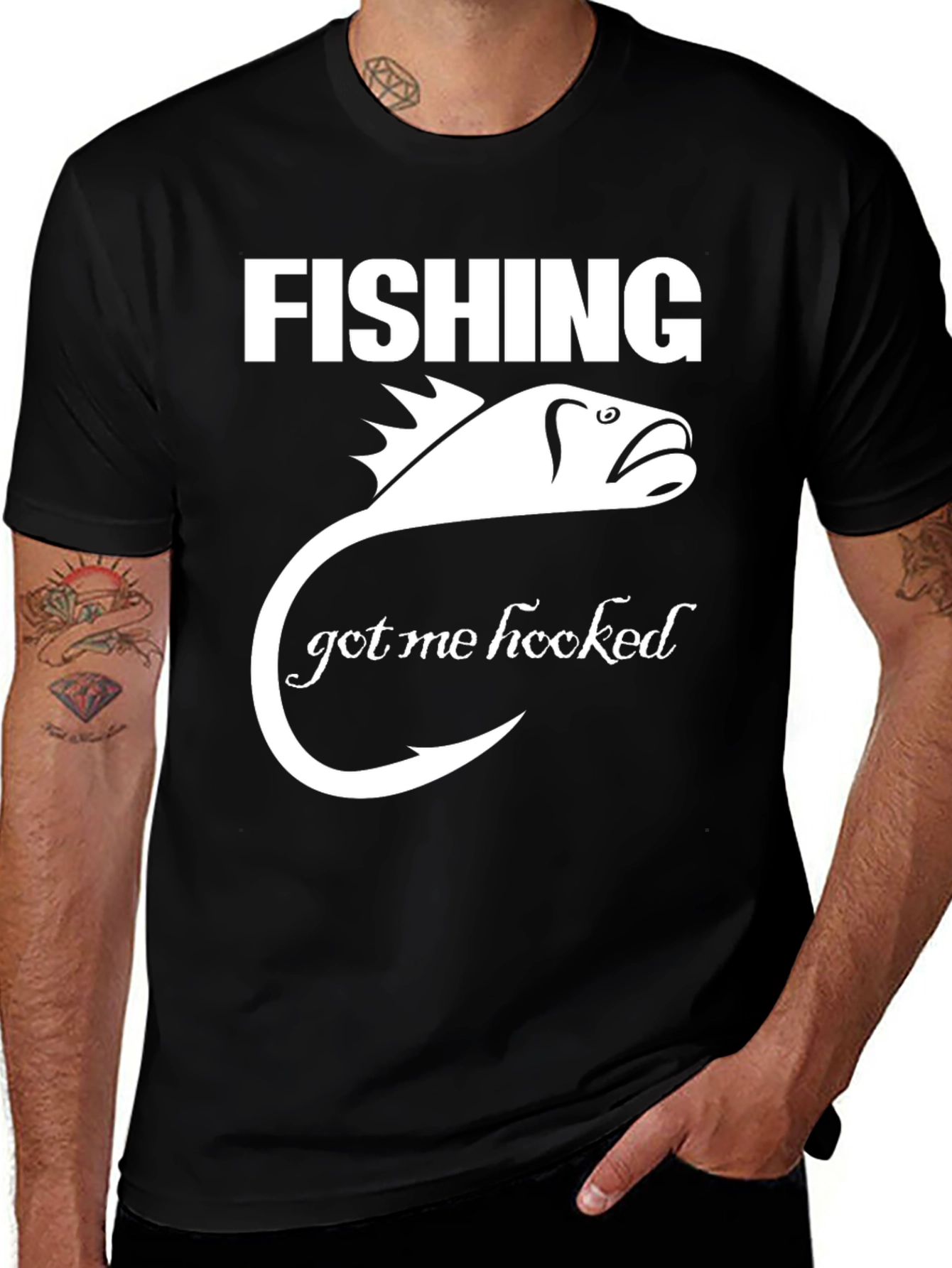 Fishing Got Me Hooked Graphic Tee