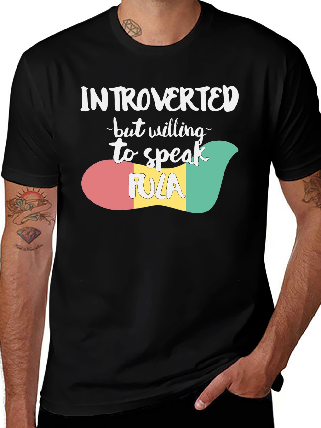 Black Introverted Fula T-Shirt main image
