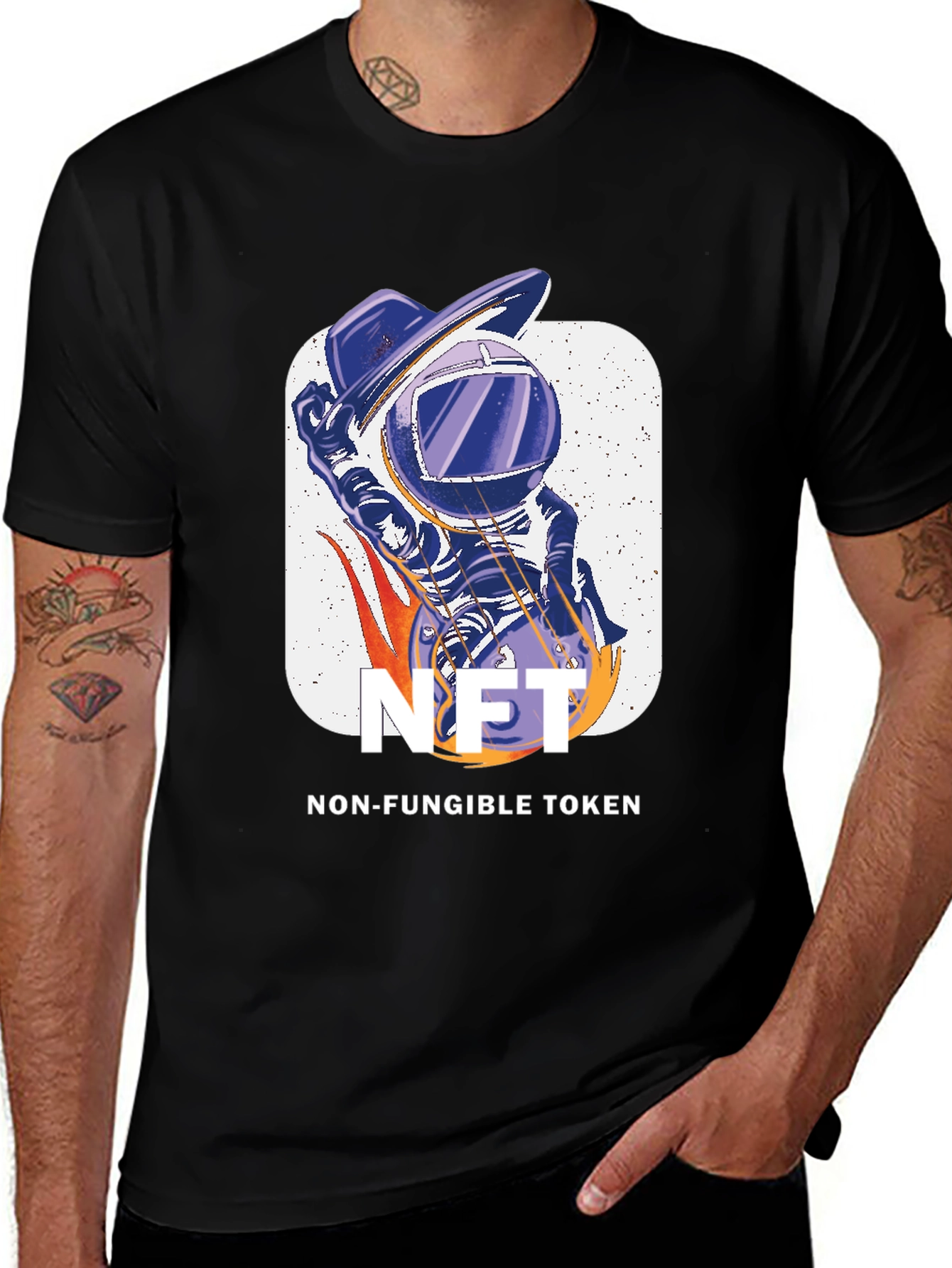 NFT Astronaut Graphic T-Shirt - Crypto Art Tee