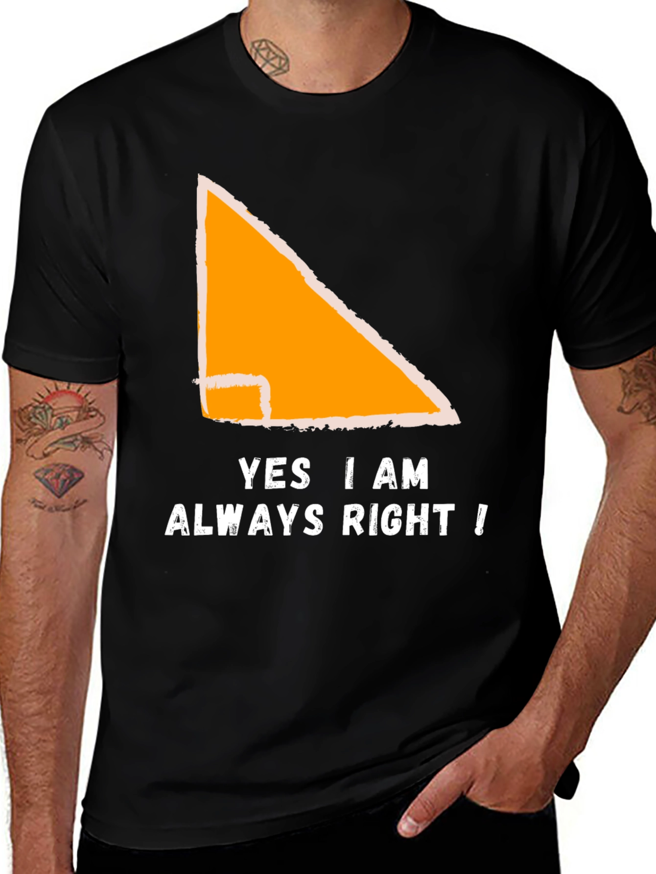 Variant 7 of Always Right Triangle T-Shirt - Funny Math Geometry Tee