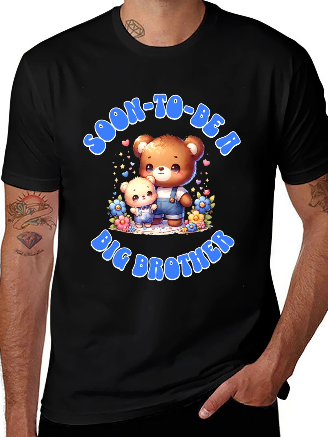 Soon-To-Be A Big Brother Cute Teddy Bear T-Shirt