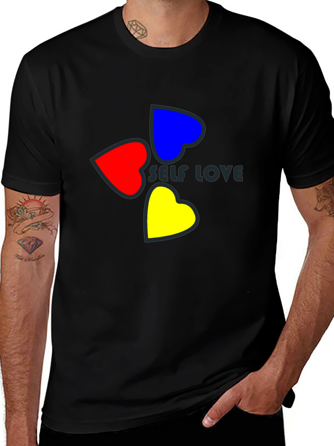 Variant 23 of Self Love Hearts T-Shirt - Stylish Comfort