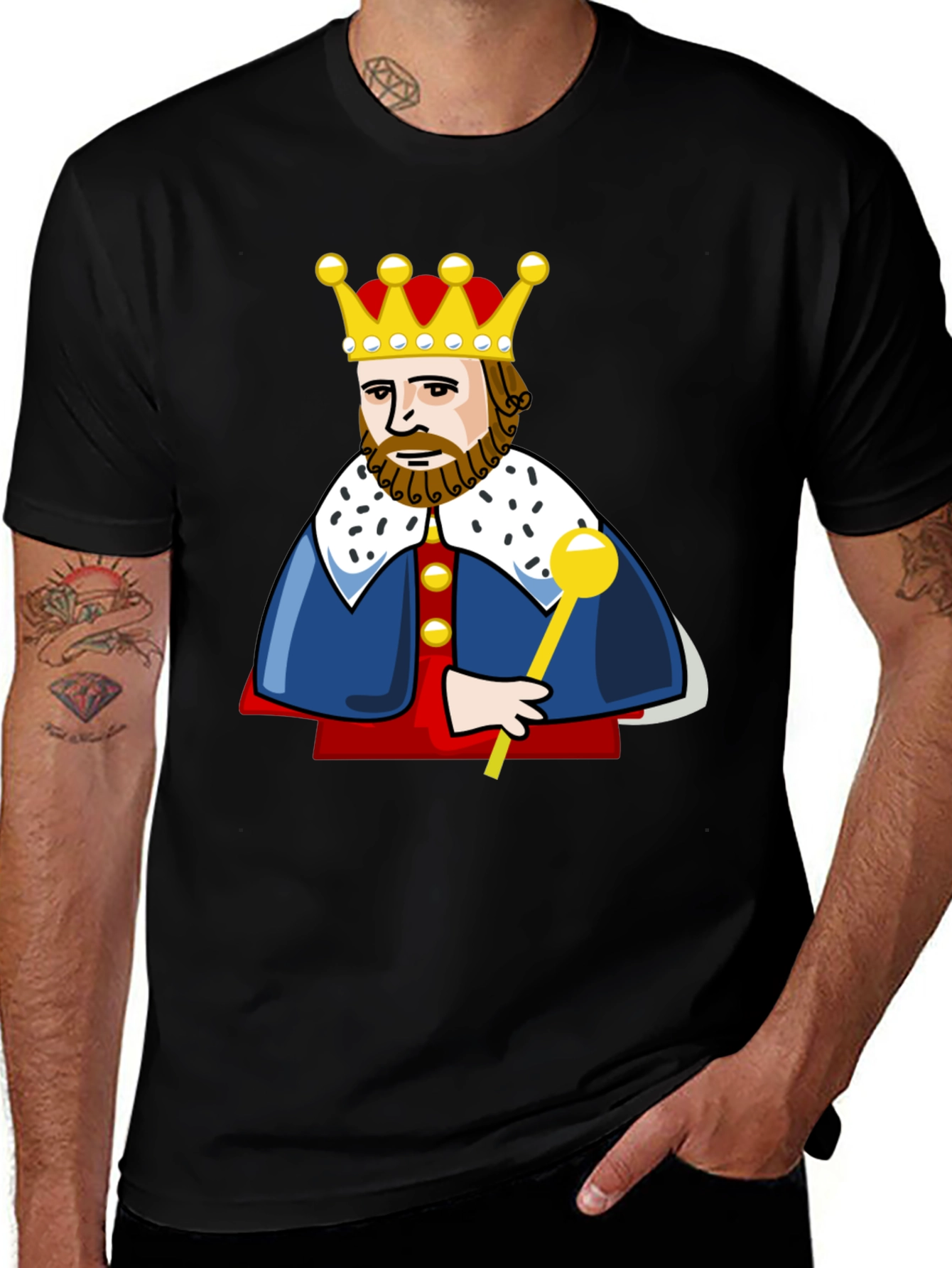 Variant 27 of King Graphic Tee - Royal Cartoon Design