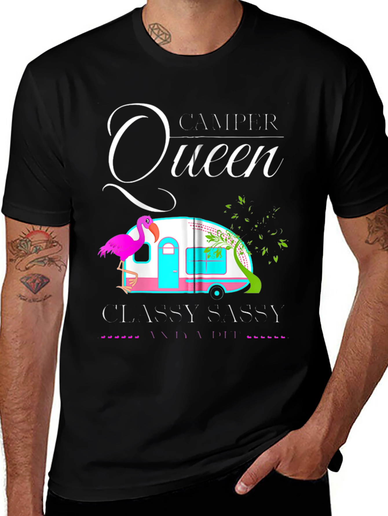 Variant 15 of Camper Queen T-Shirt - Classy Sassy and a Bit Smart Assy!