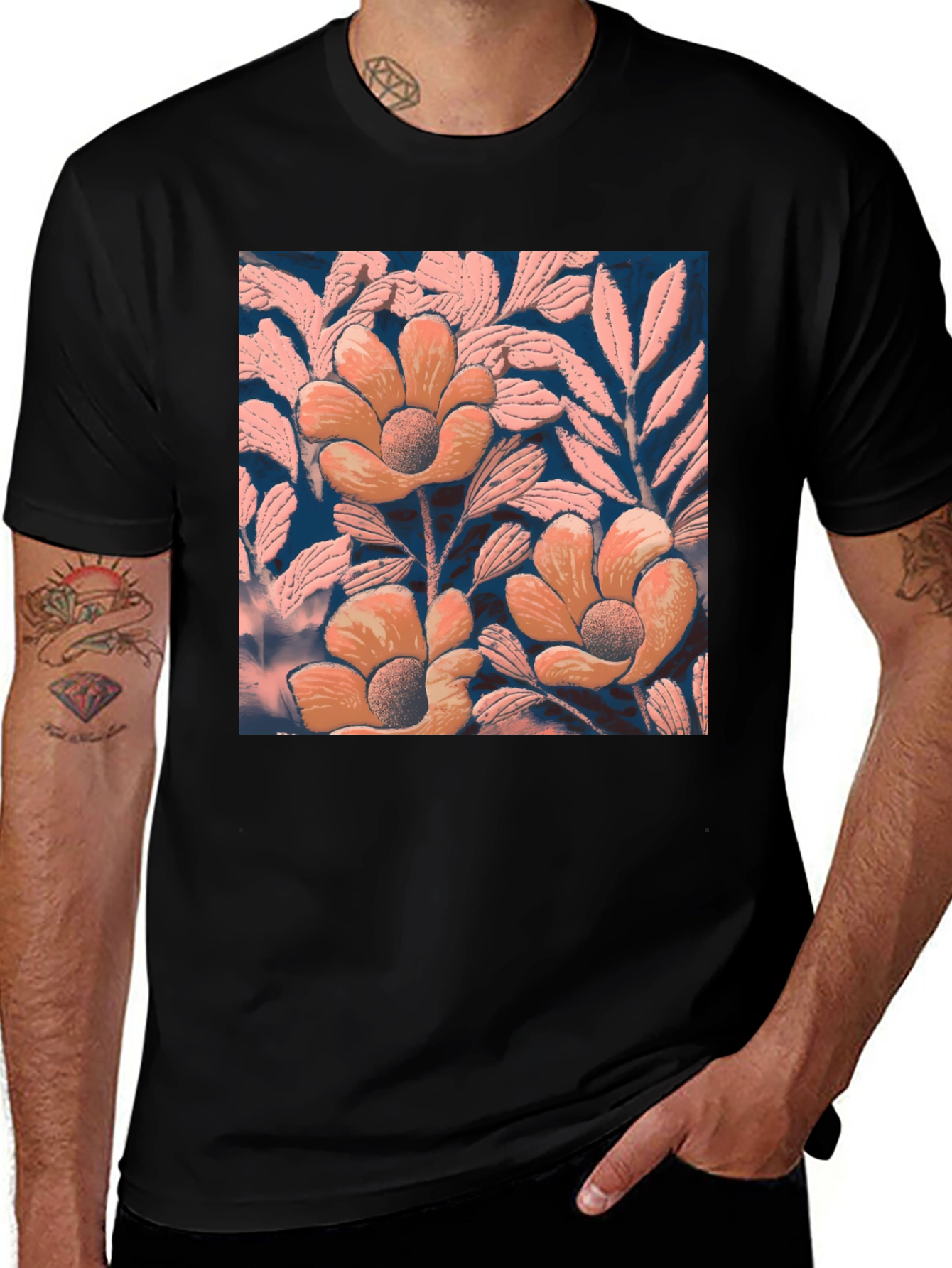 Variant 20 of Floral Print Crew Neck T-Shirt