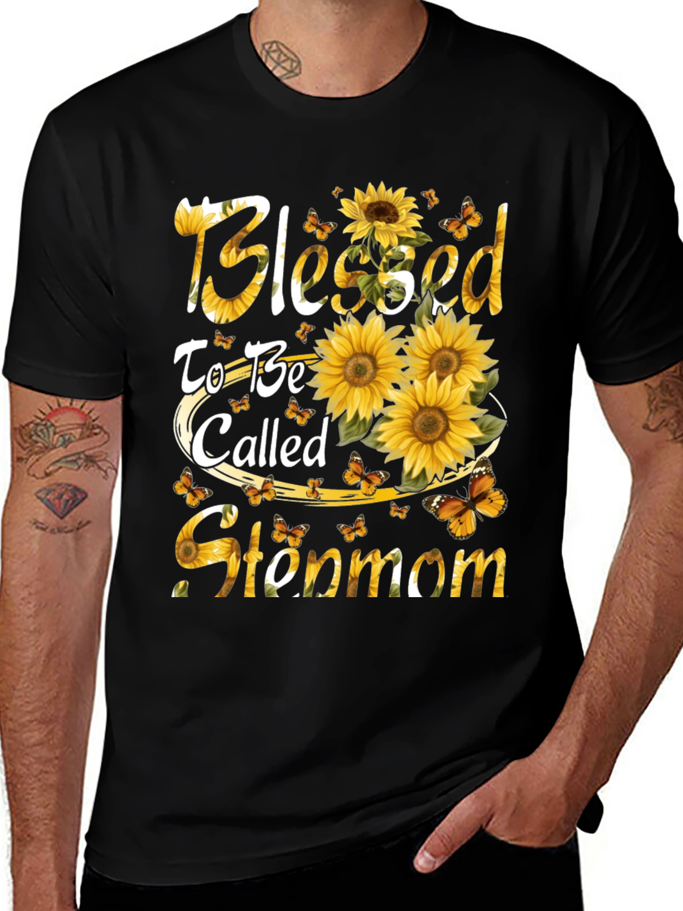 Variant 11 of Blessed Step Mom Sunflower T-Shirt