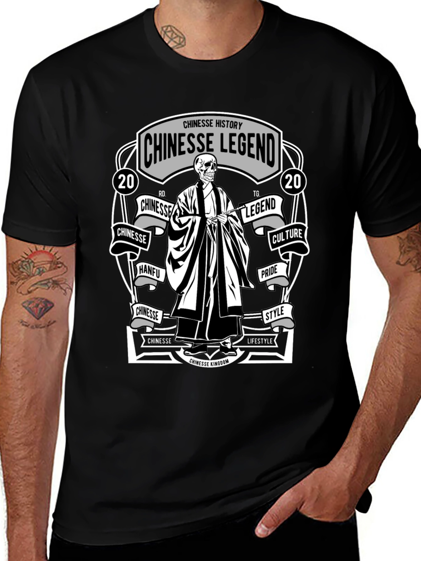 Chinese Legend Graphic Tee - Black T-Shirt