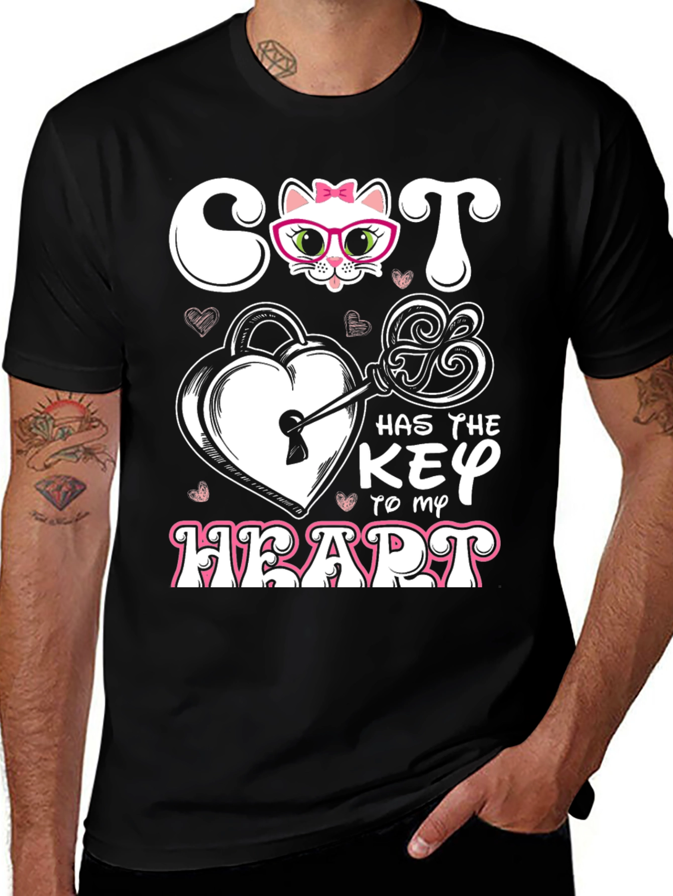 Variant 9 of Cat Has the Key to my Heart T-Shirt