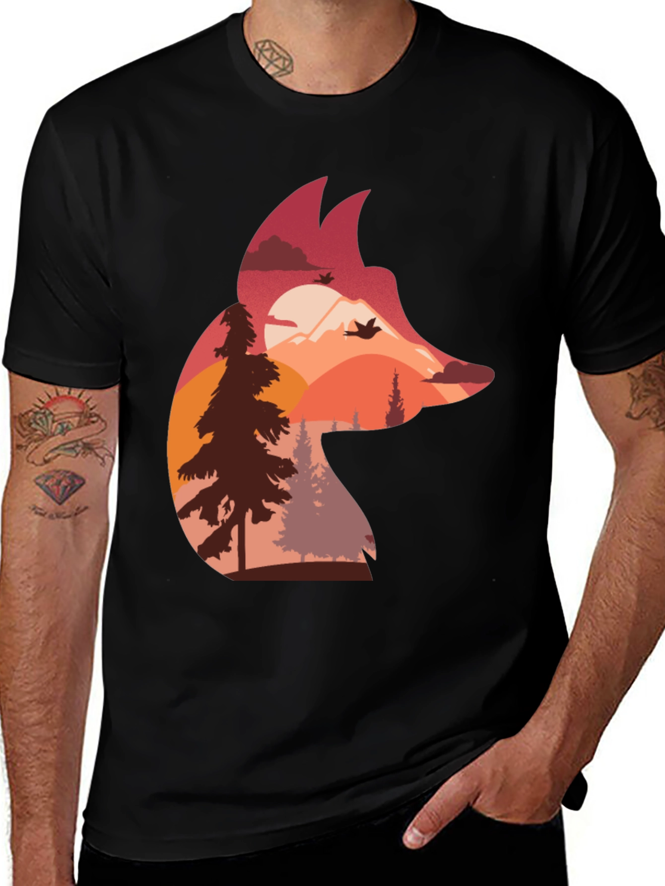 Variant 5 of Fox Landscape Graphic Tee