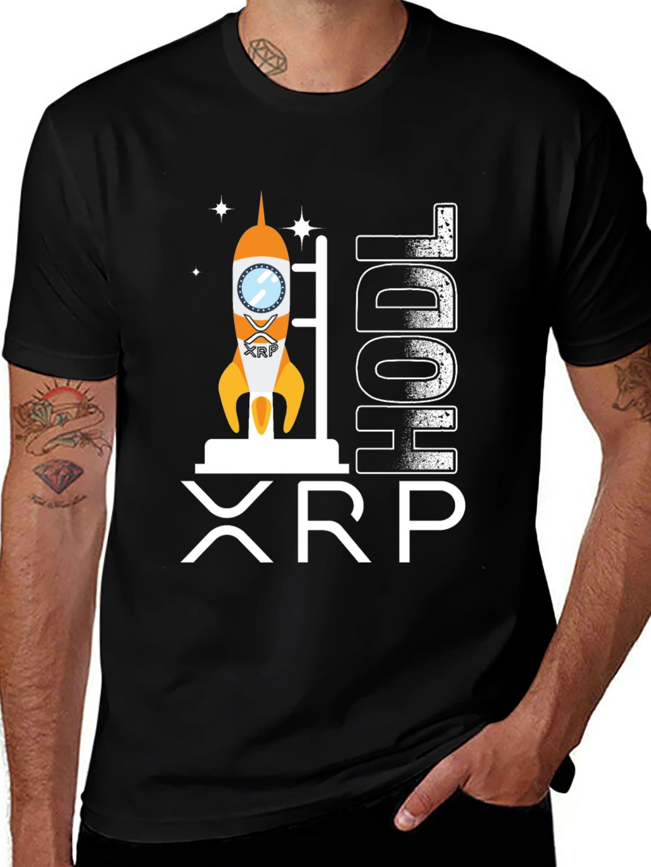 Variant 30 of HODL XRP Rocket Tee - Crypto Investor T-Shirt