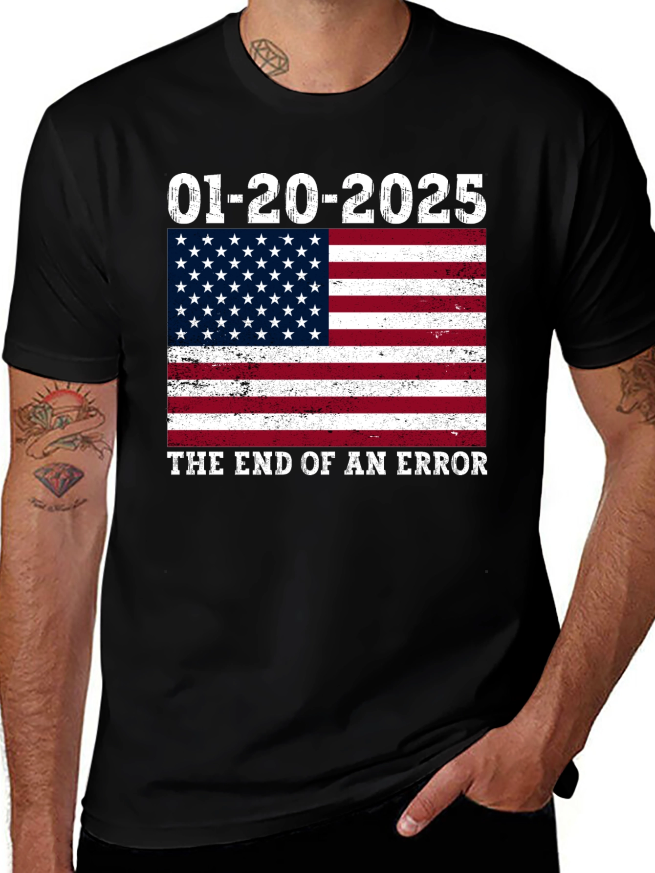 Variant 3 of End of Error T-Shirt - Patriotic Flag Tee