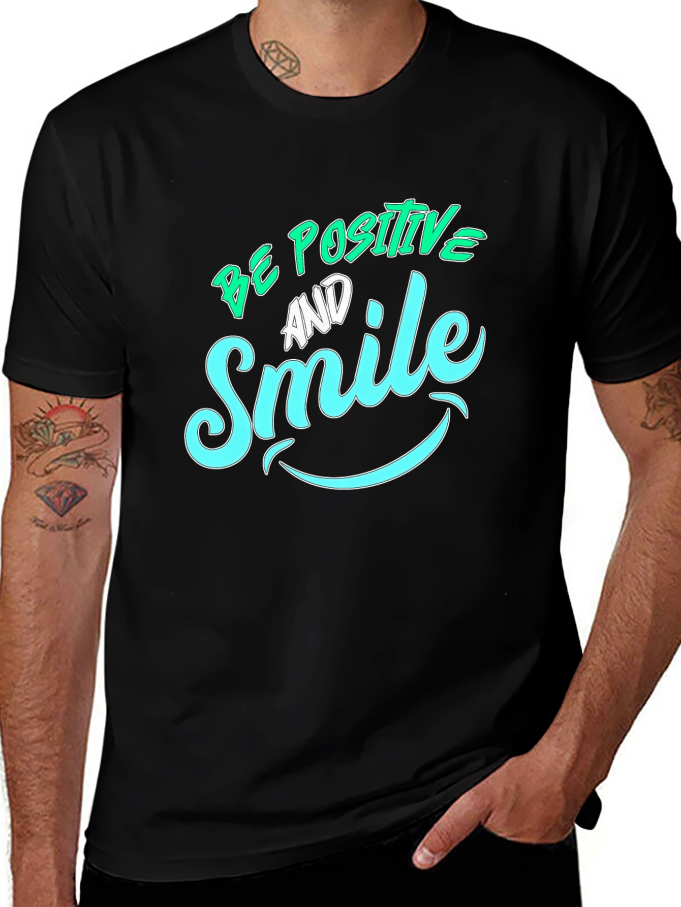 Variant 30 of Be Positive & Smile Graphic T-Shirt