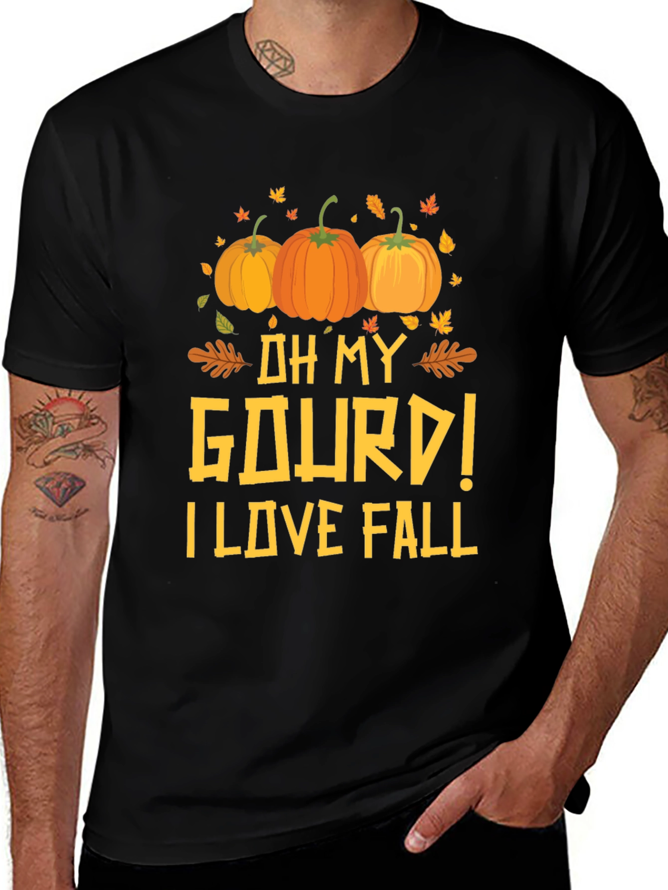 Oh My Gourd! I Love Fall T-Shirt - Seasonal Comfort