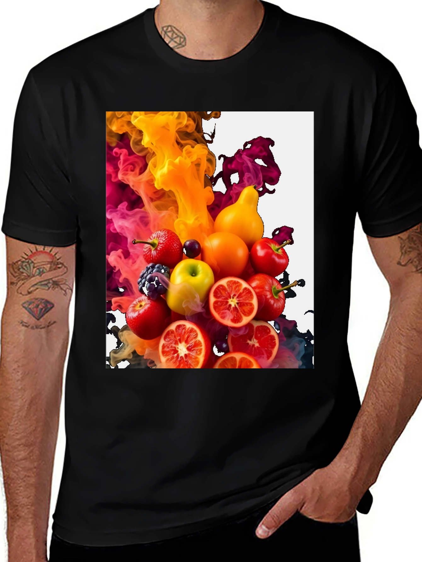 Variant 11 of Fruit Splash Graphic Tee - Vibrant Artistic Design