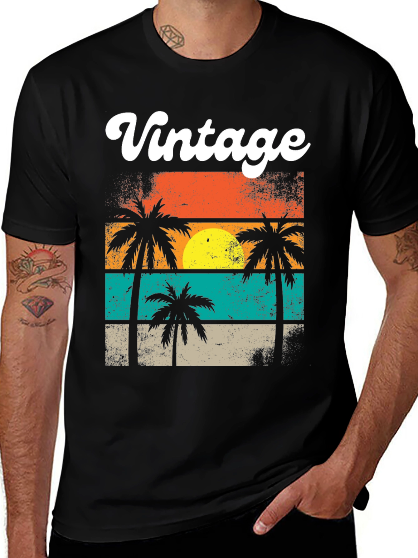 Variant 13 of Vintage Palm Tree Graphic T-Shirt