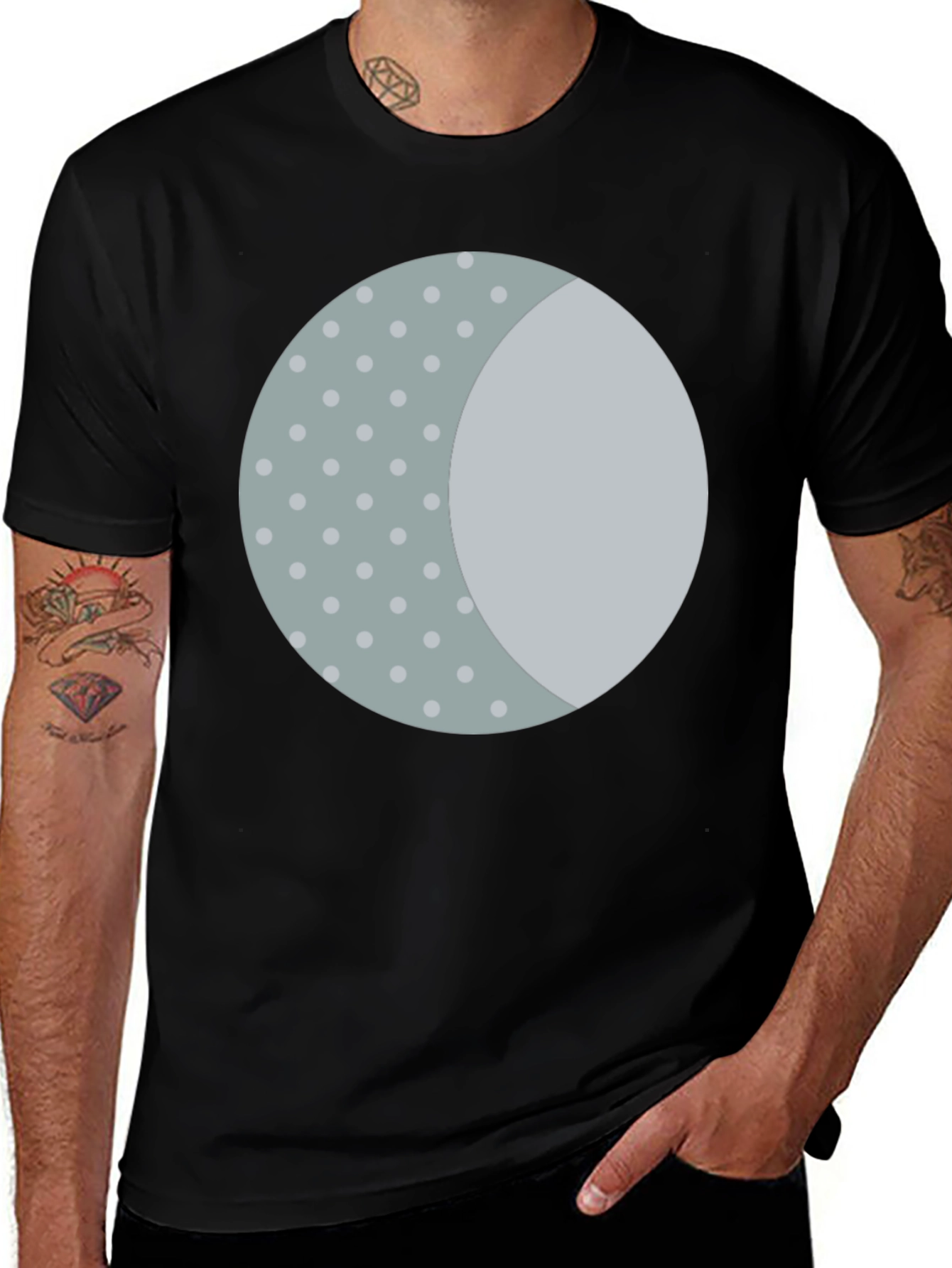 Variant 7 of Modern Crescent Moon Graphic Tee