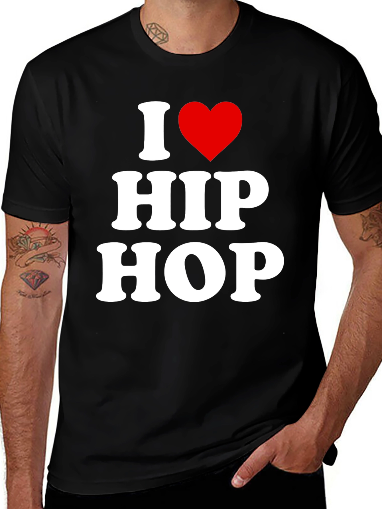 Variant 11 of I Love Hip Hop Black T-Shirt