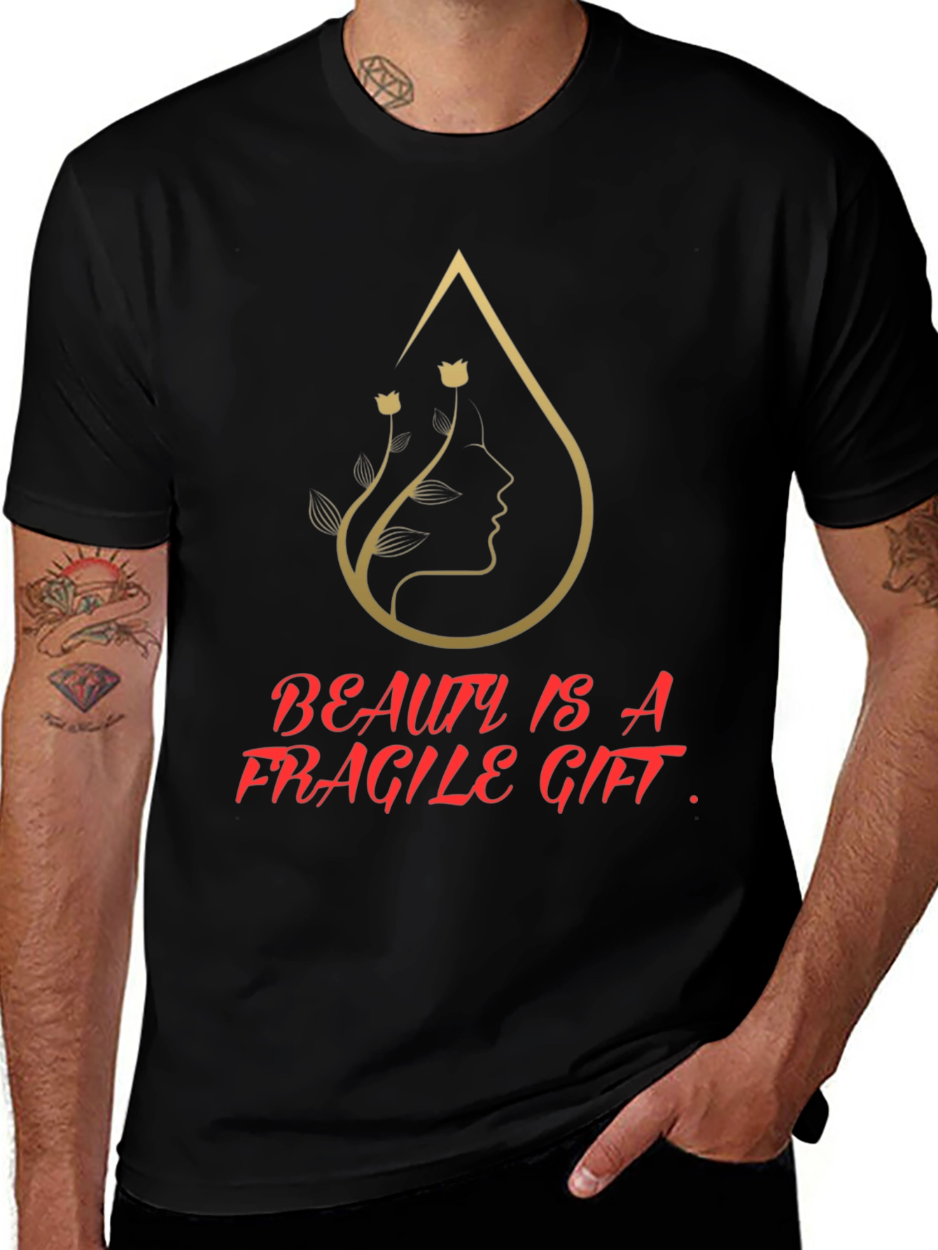Variant 21 of Beauty Is a Fragile Gift Graphic T-Shirt