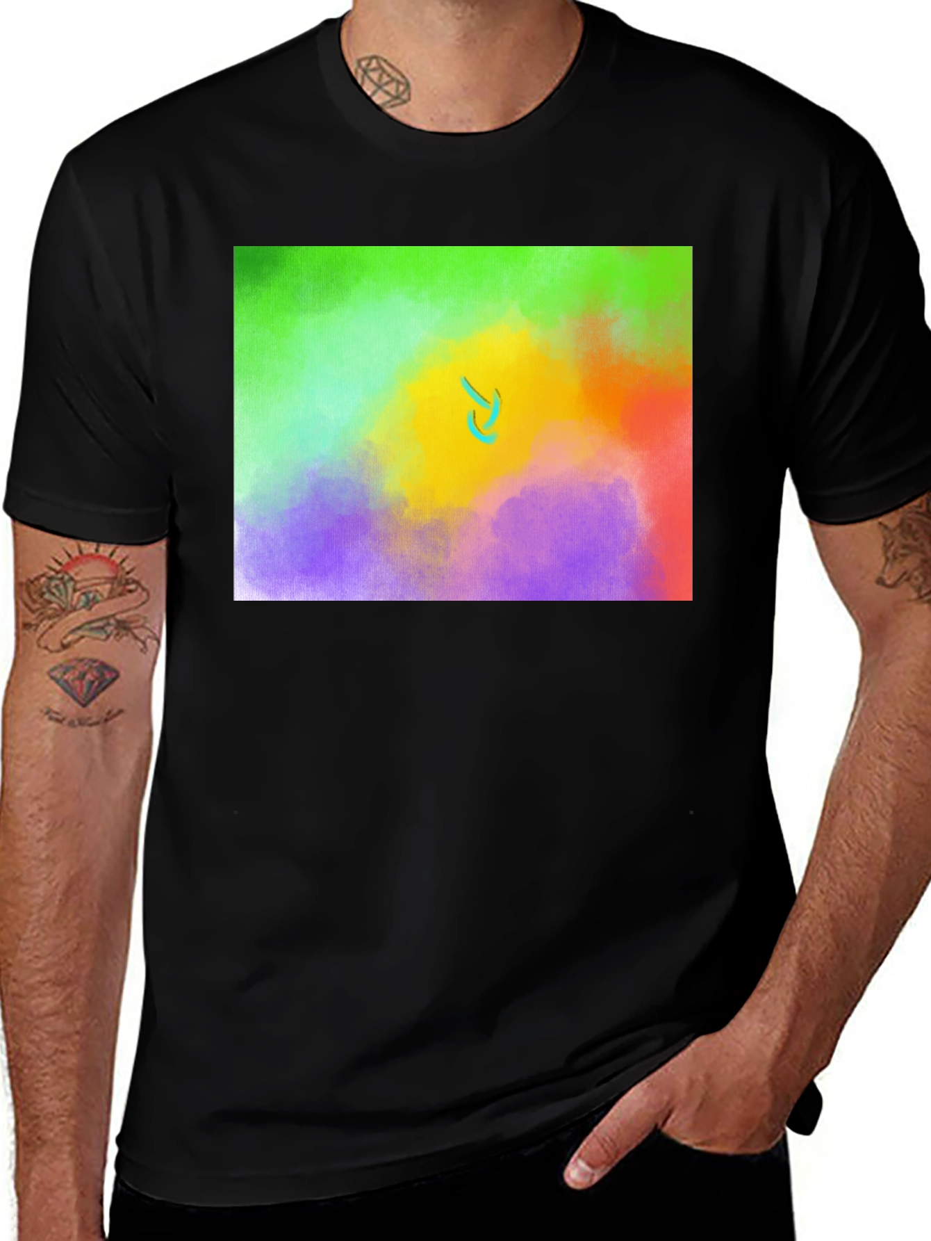 Variant 17 of Abstract Expression T-Shirt: Colorful Art Tee