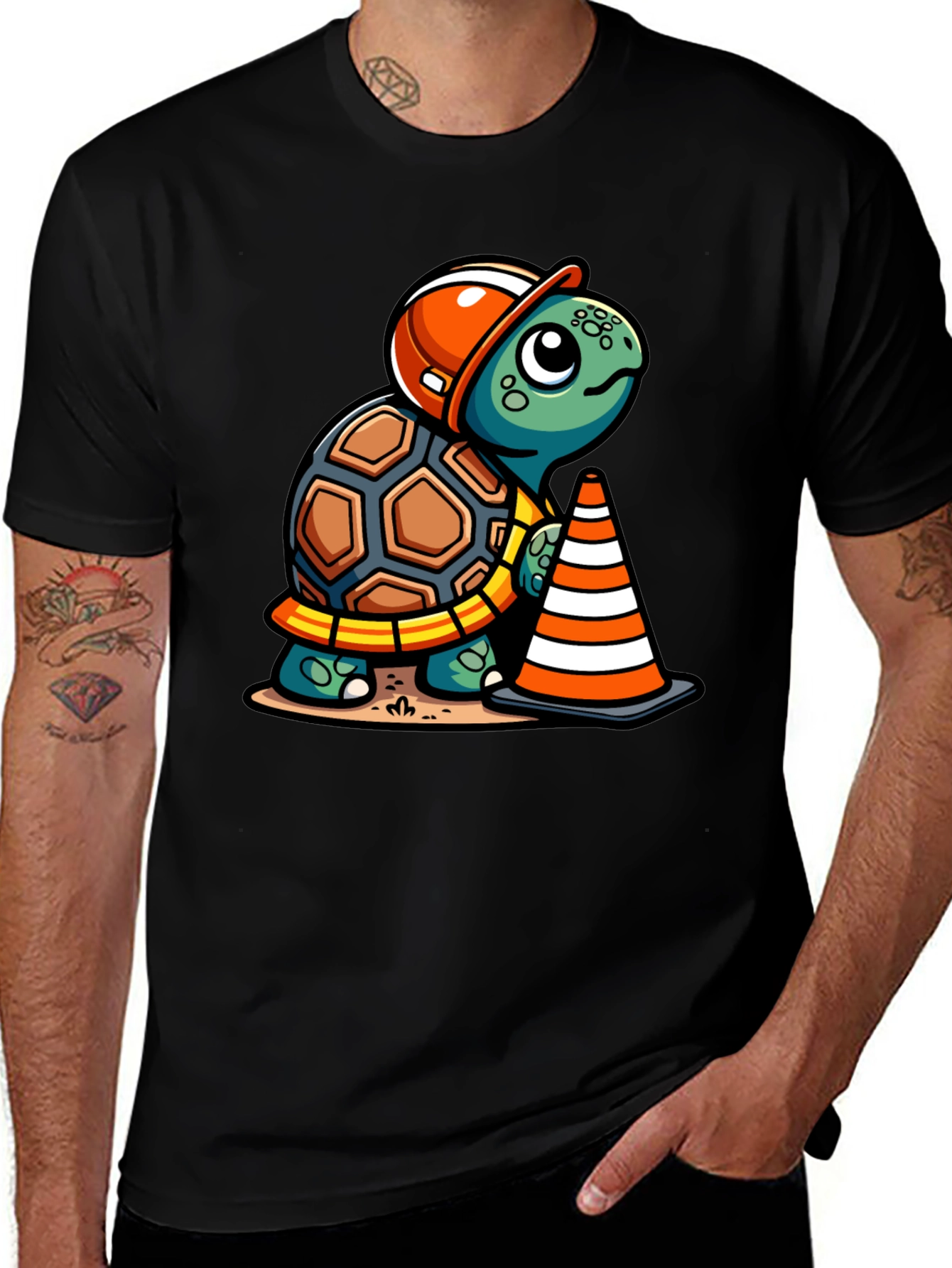Variant 19 of Construction Turtle T-Shirt