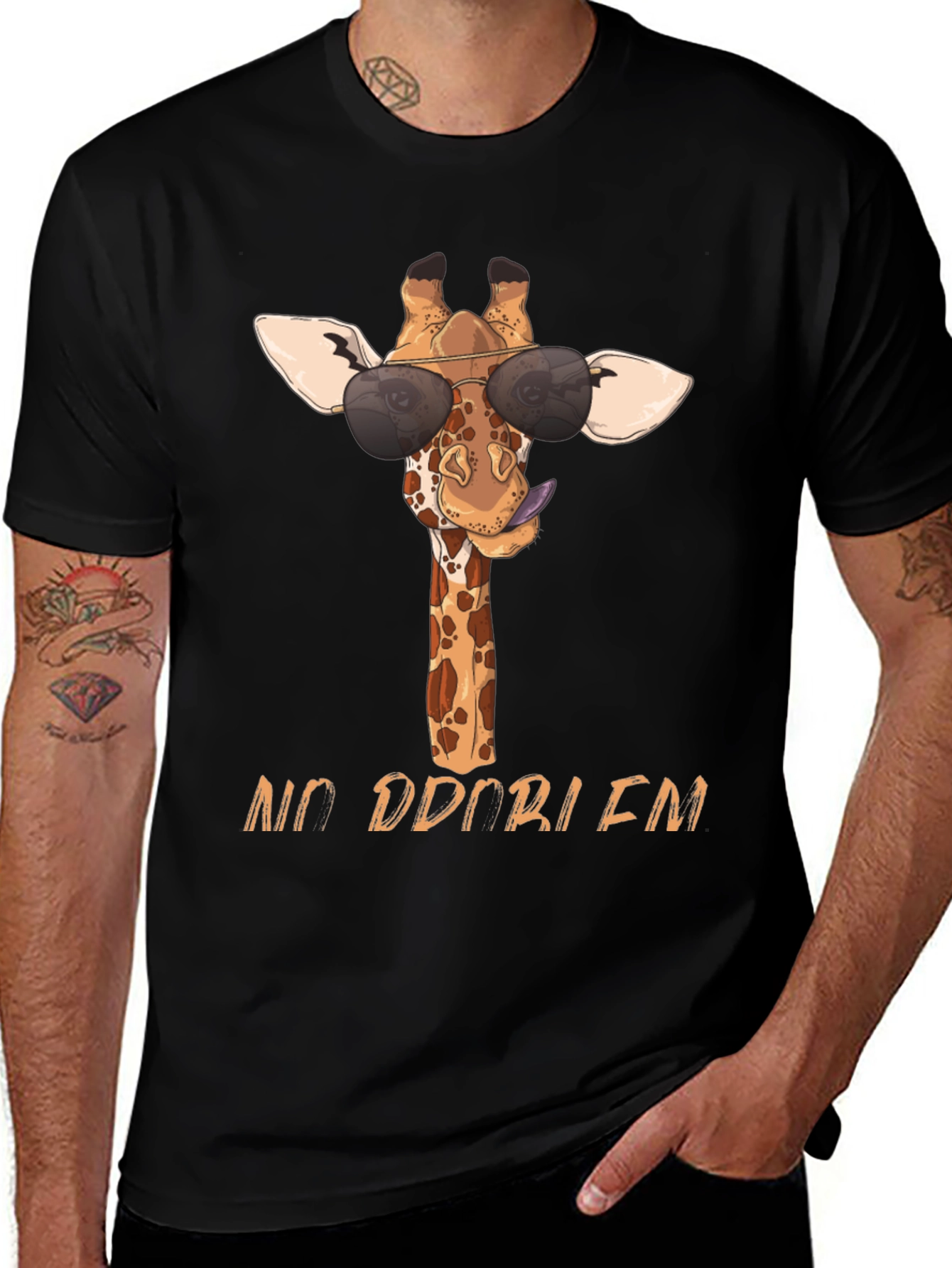 Variant 6 of Funny Giraffe T-Shirt - No Problem Tee