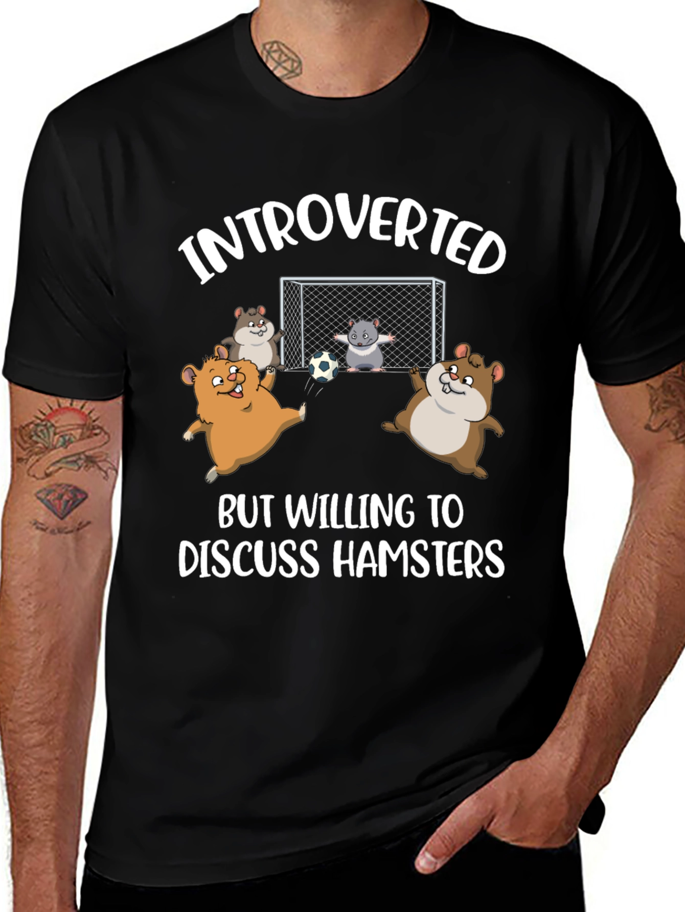 Variant 15 of Introverted Hamster Soccer T-Shirt