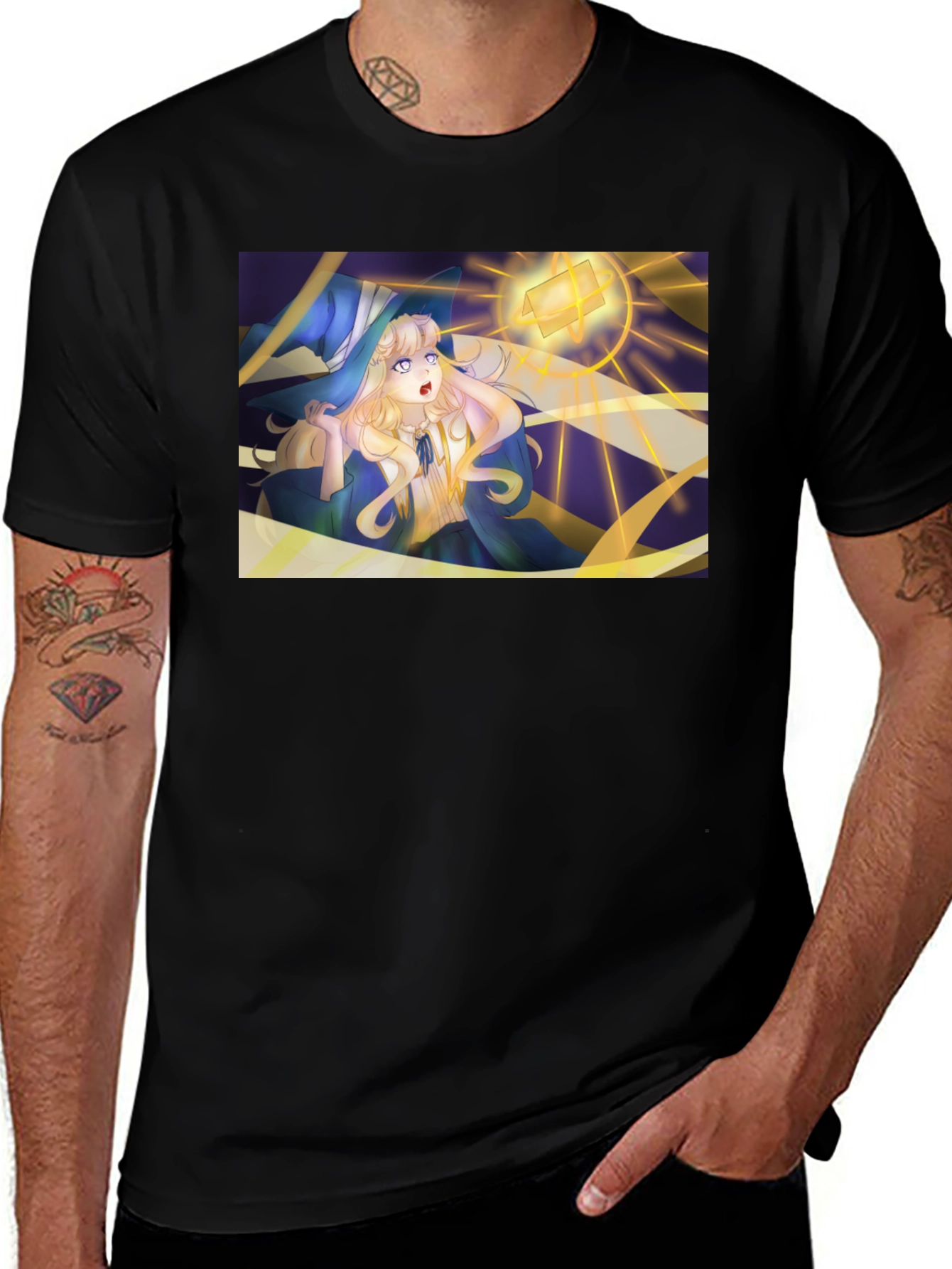 Variant 9 of Anime Witch Graphic Tee - Stylish Comfort