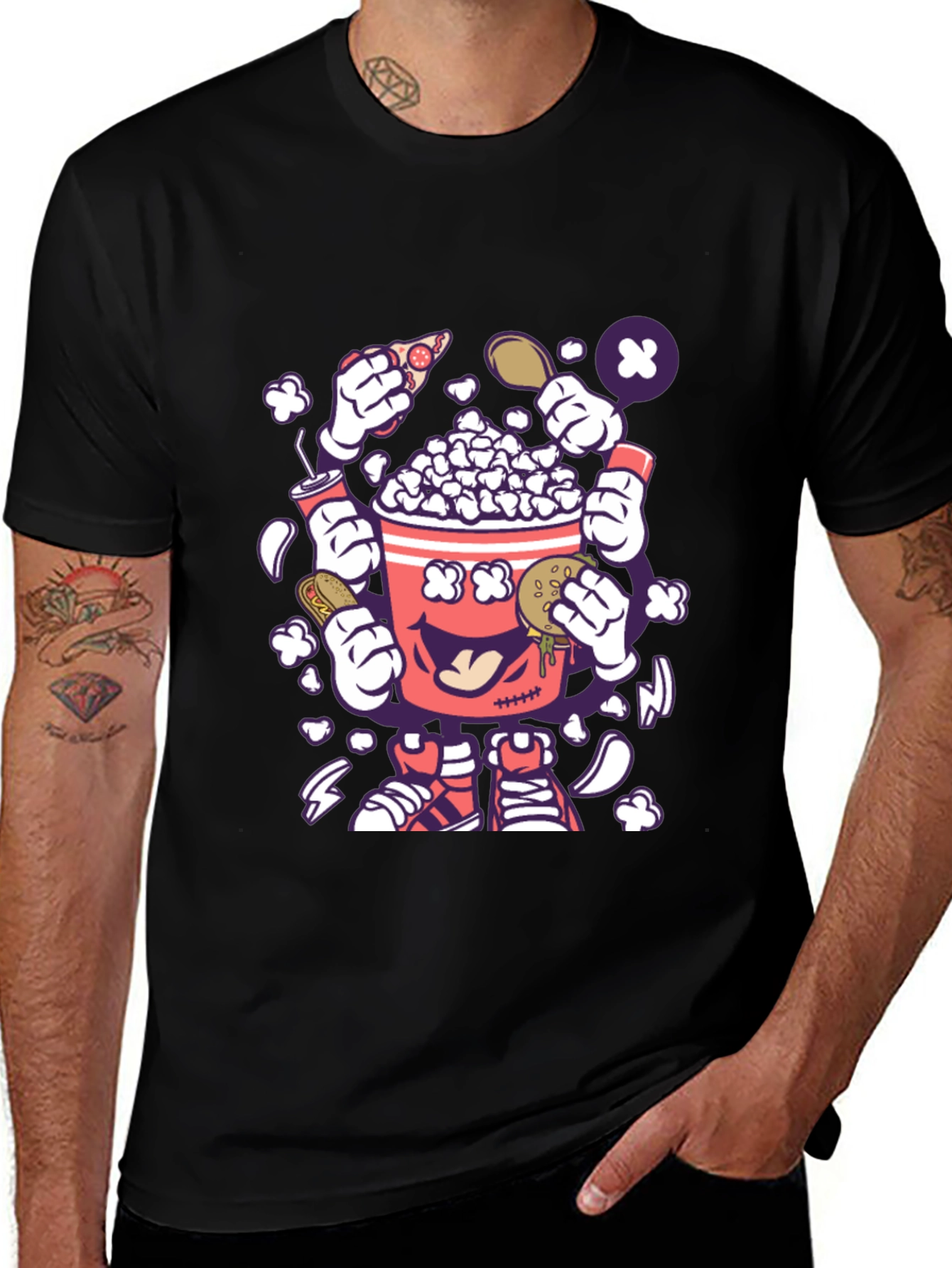 Variant 14 of Popcorn Snack Cartoon T-Shirt