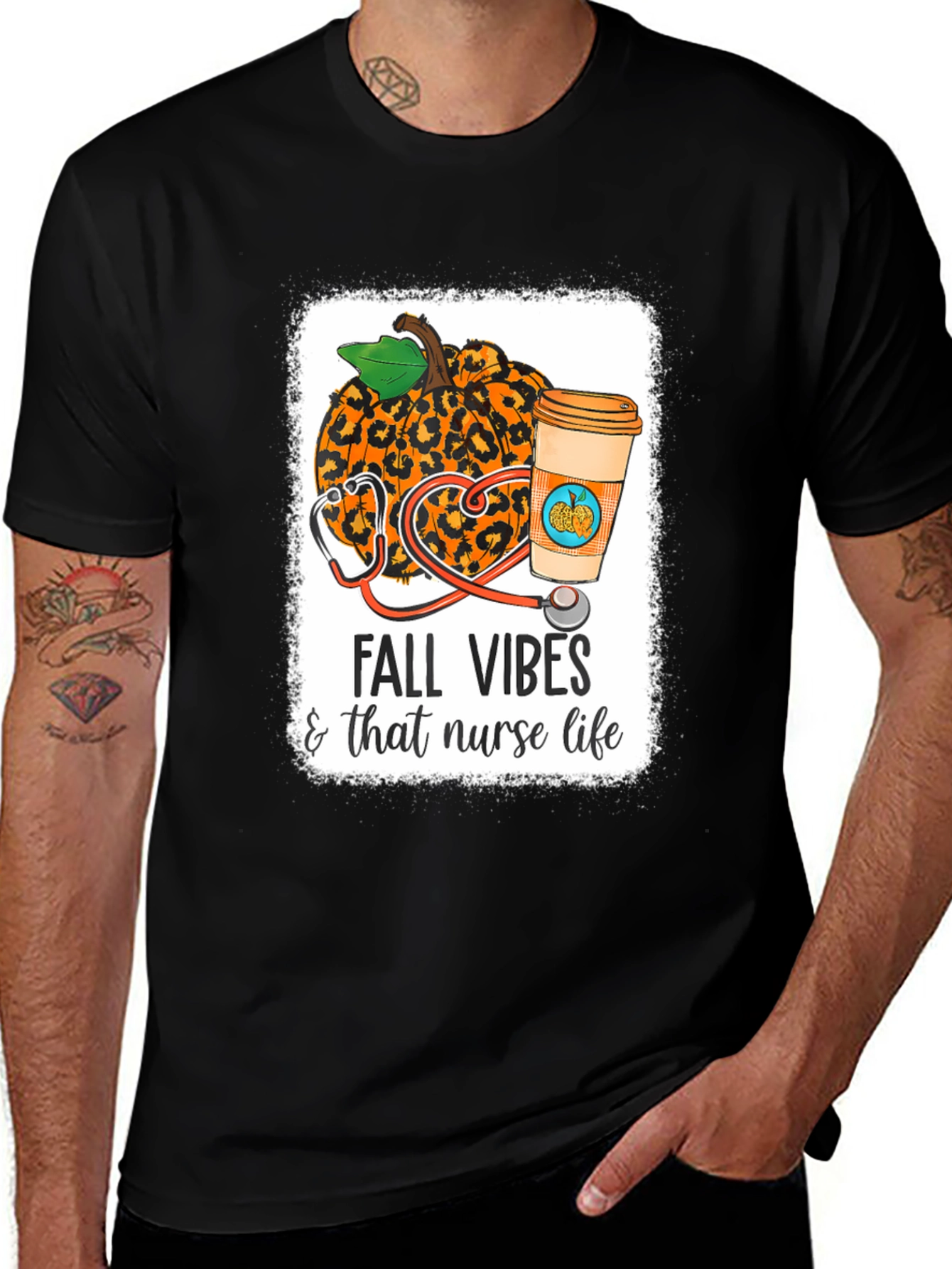 Variant 8 of Fall Vibes Nurse Life T-Shirt