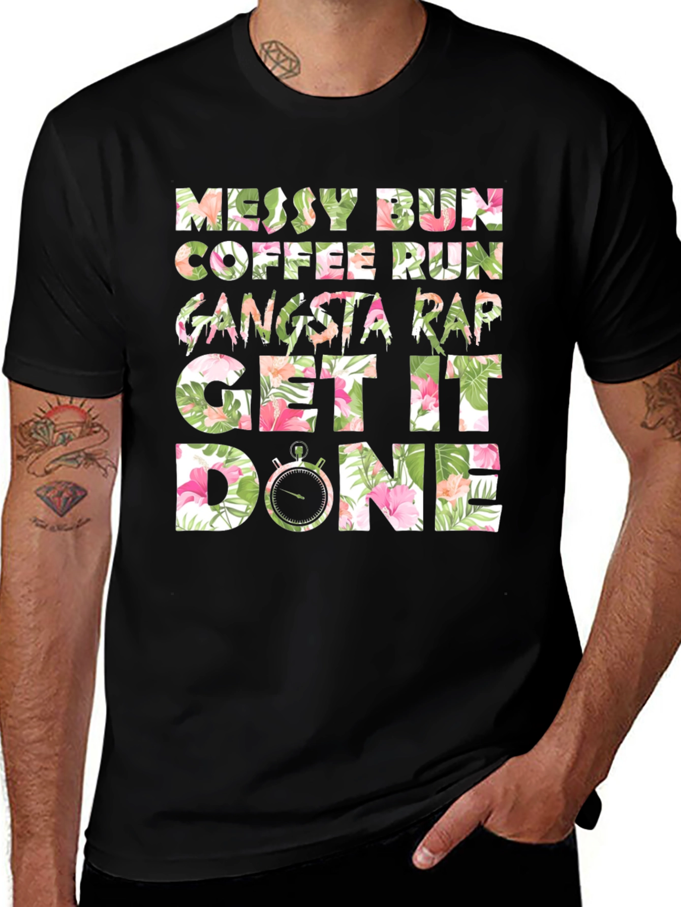 Variant 3 of Messy Bun Coffee Run T-Shirt