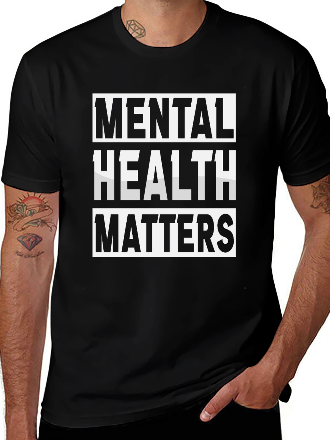 Variant 21 of Mental Health Matters Graphic Tee - Black