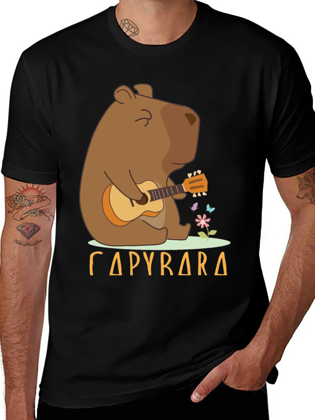 Variant 29 of Capybara Guitar T-Shirt