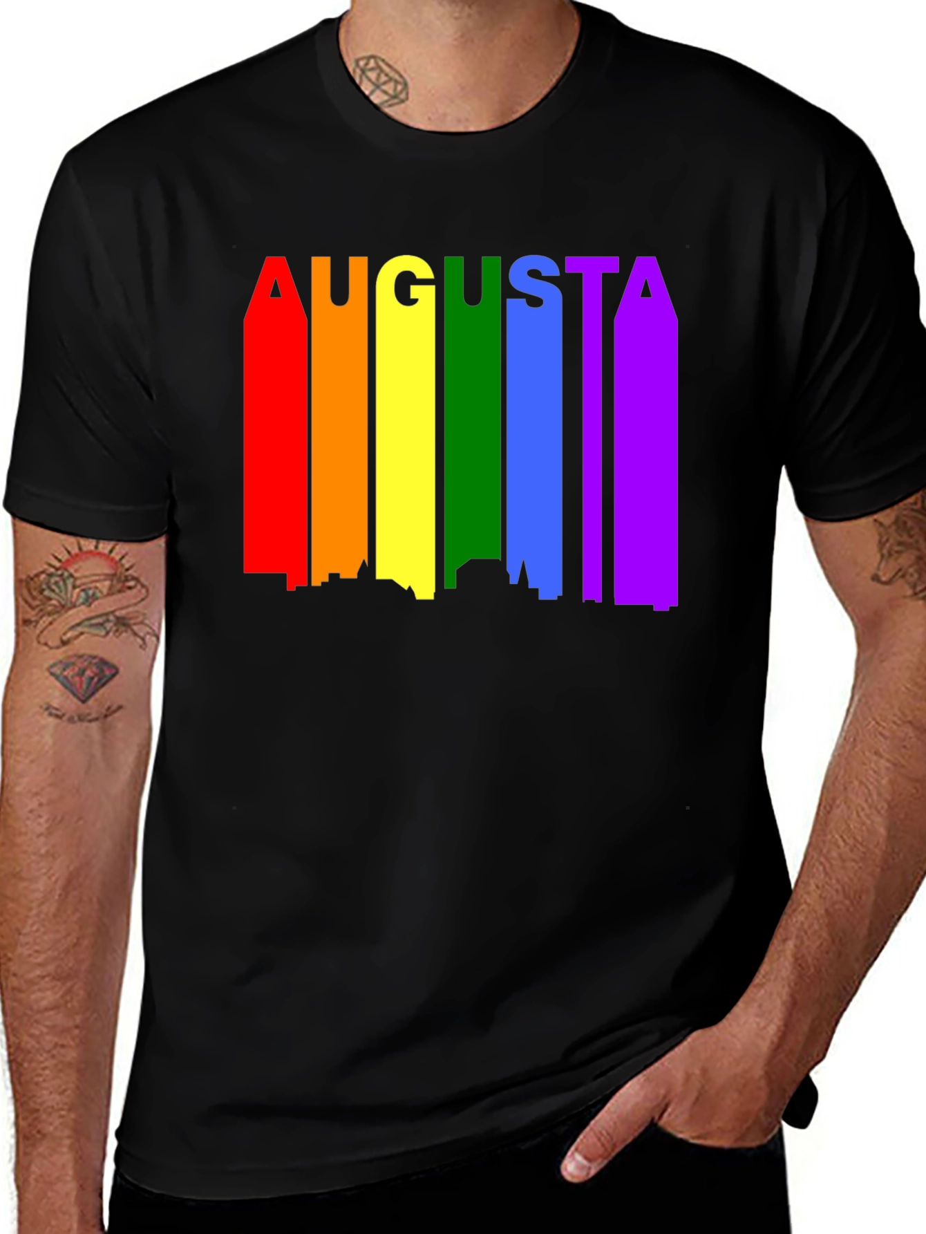Augusta Rainbow Skyline Pride T-Shirt