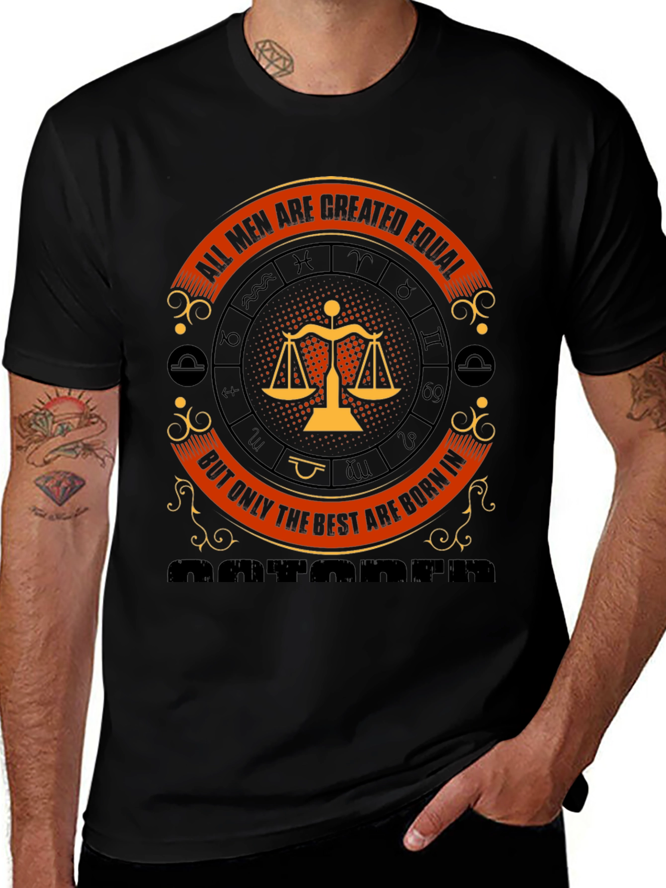 Variant 27 of Zodiac Sign Libra T-Shirt - Best Men Born in October