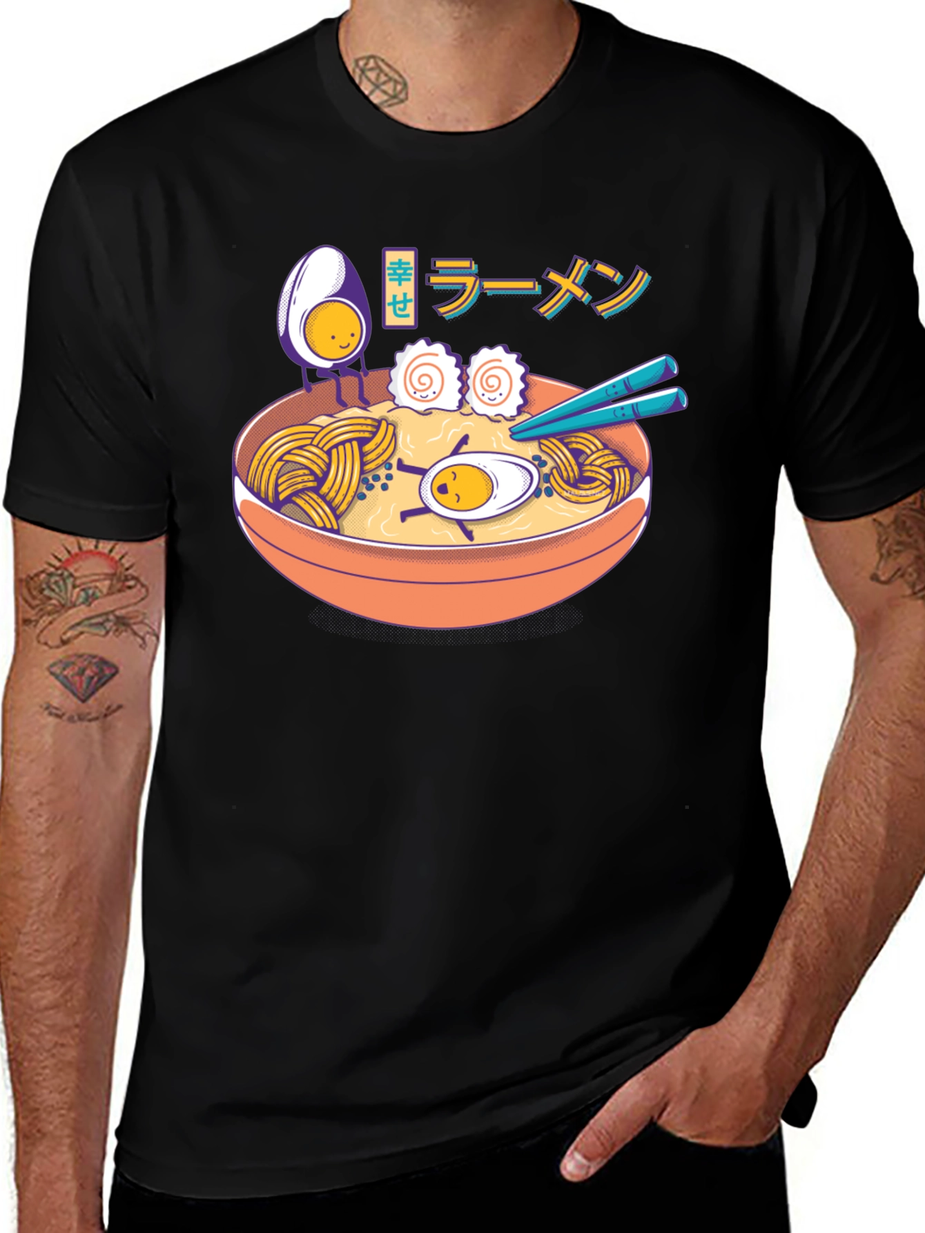 Variant 26 of Ramen Lover T-Shirt - Cartoon Noodle Bowl Graphic Tee