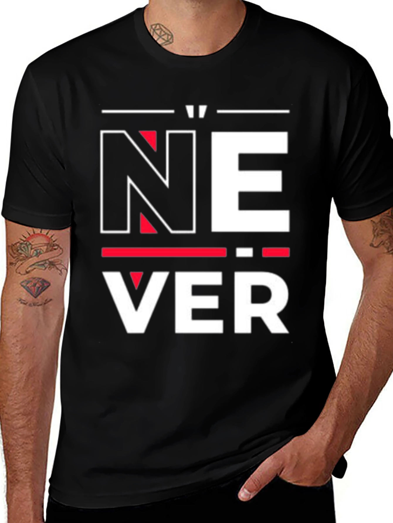 Variant 2 of Never T-Shirt - Bold Graphic Tee