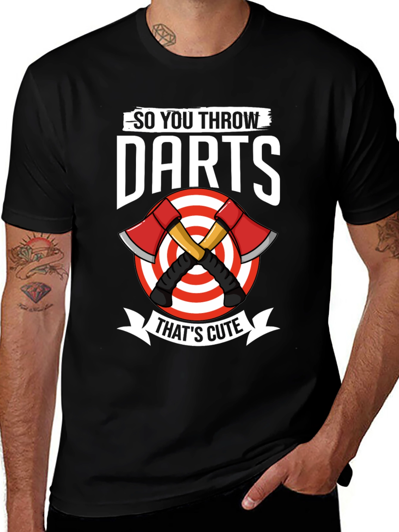Variant 15 of So You Throw Darts That's Cute Axe Throwing T-Shirt