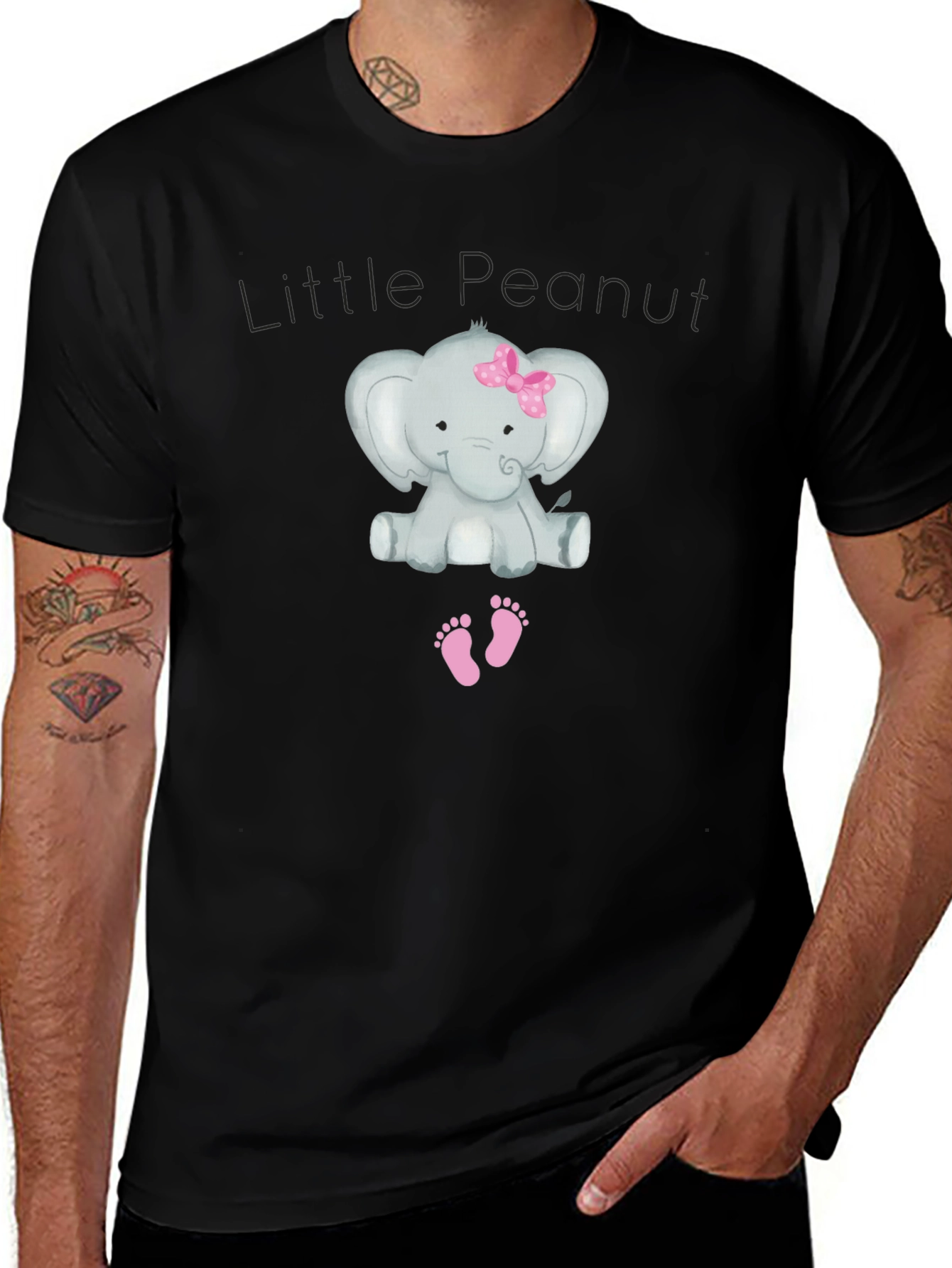 Little Peanut Elephant Baby Shower Tee