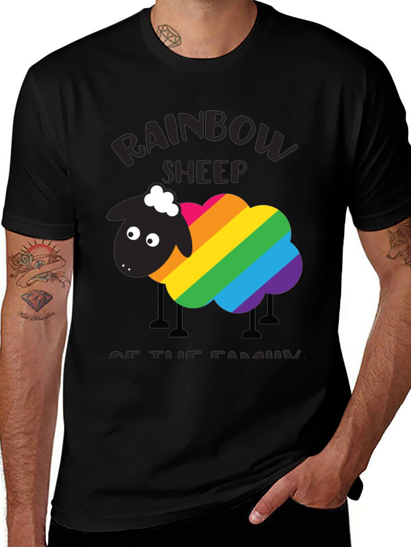 Rainbow Sheep LGBTQ Pride T-Shirt