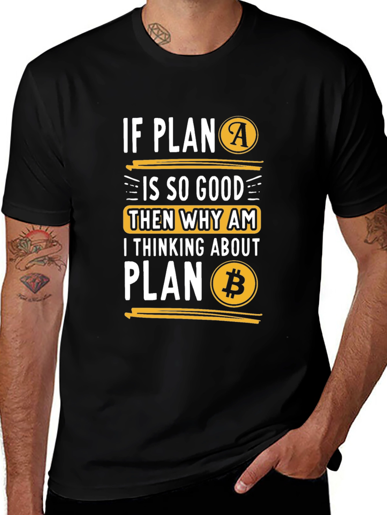 Variant 27 of Plan B Bitcoin T-Shirt