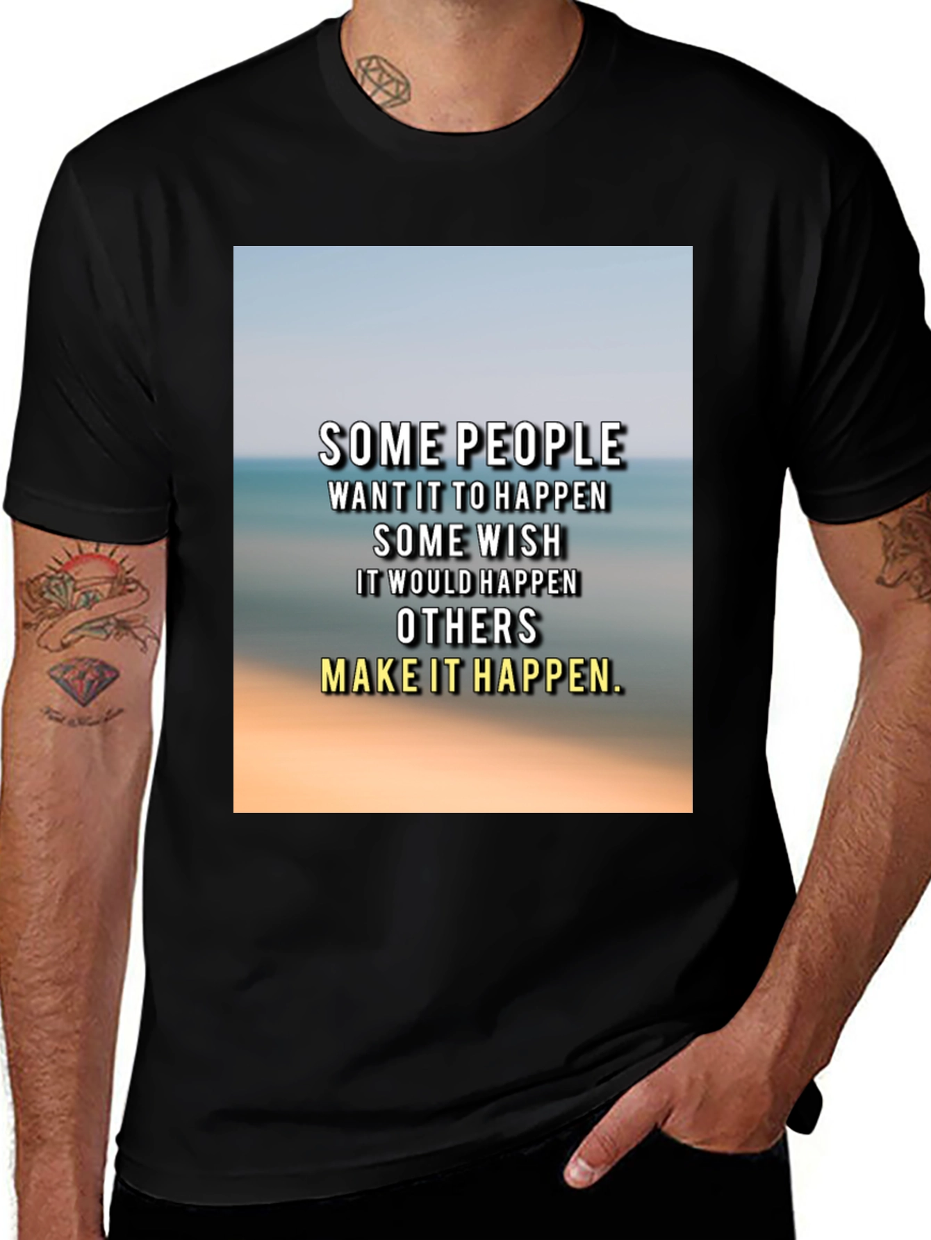 Variant 25 of Motivational Quote T-Shirt - Make It Happen