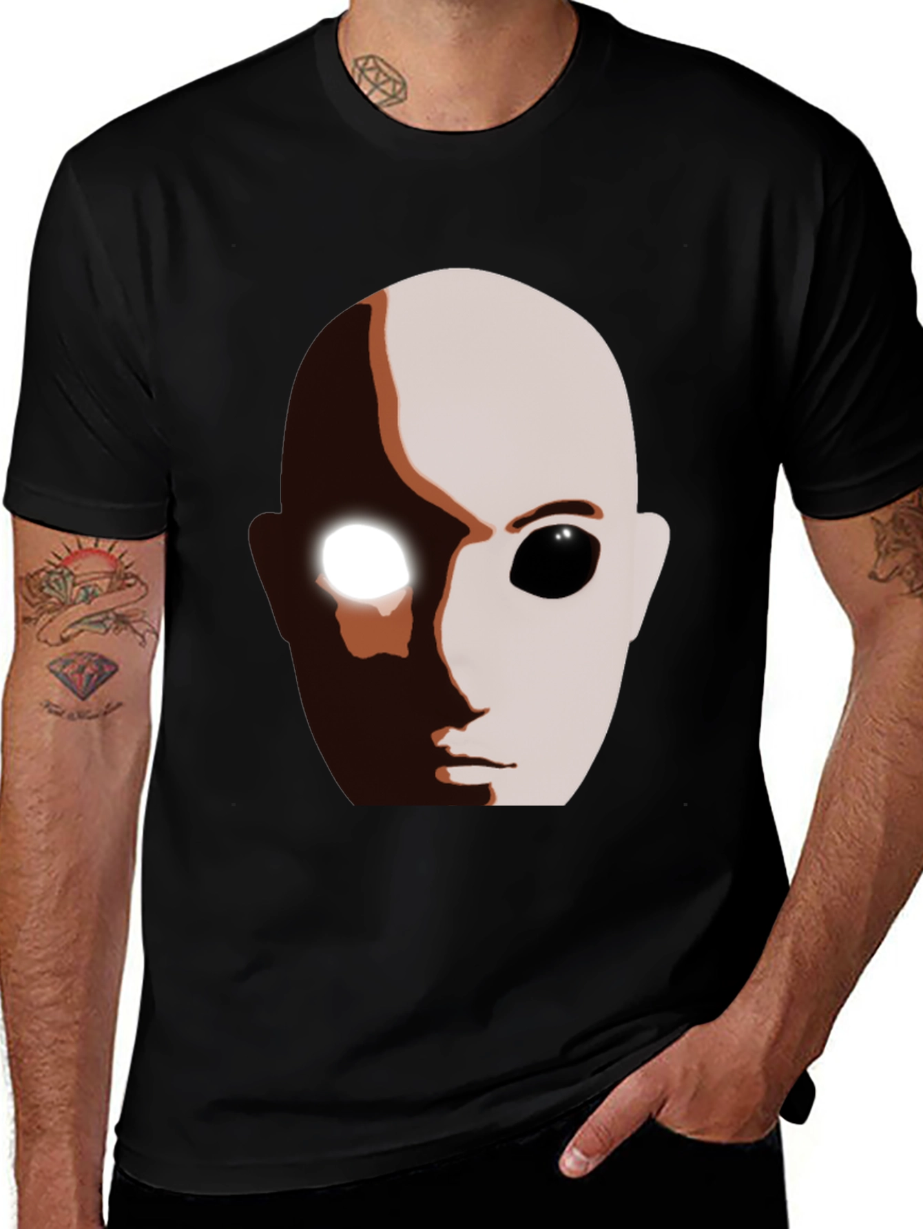 Variant 9 of Abstract Face Graphic T-Shirt