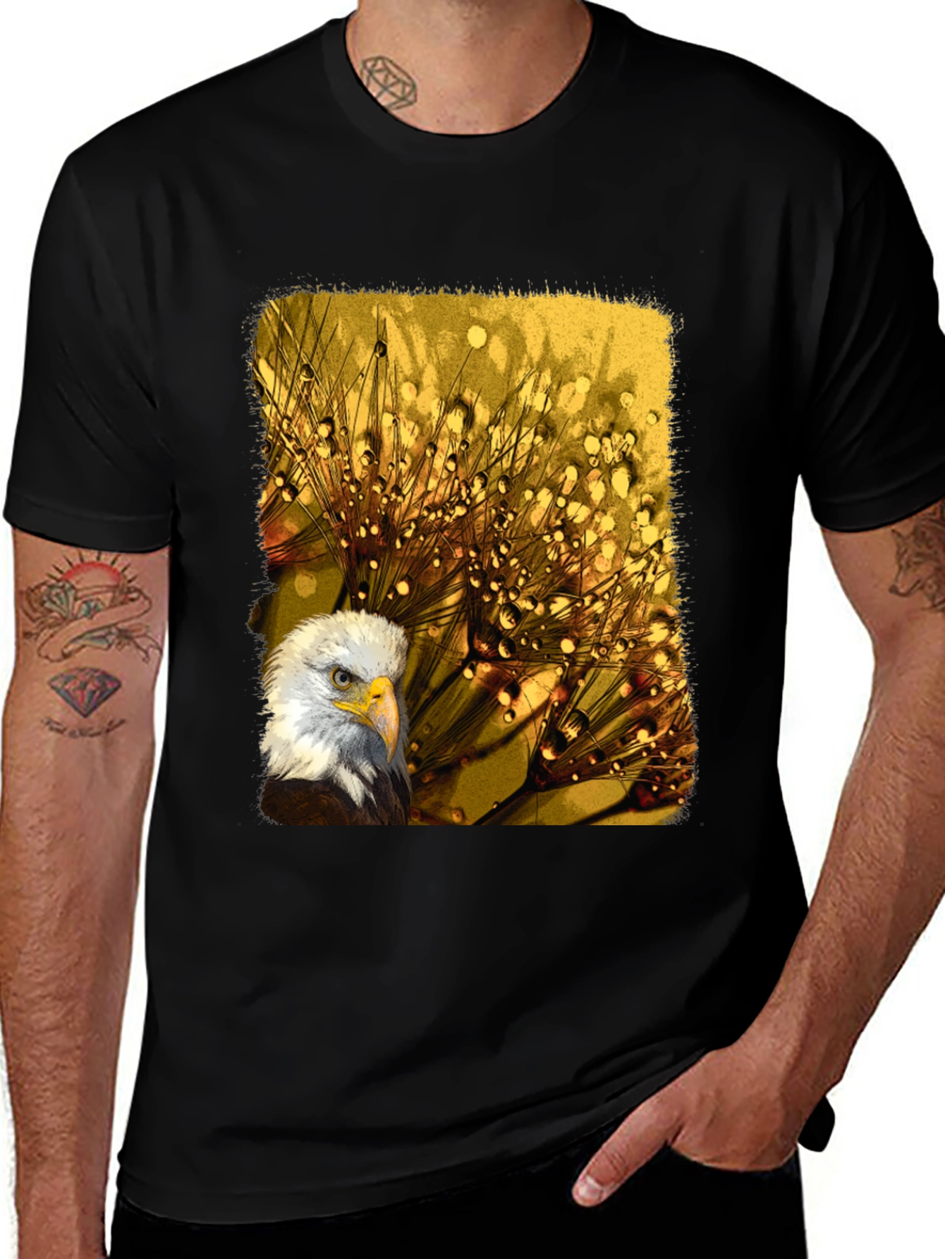 Variant 21 of Eagle Dewdrop T-Shirt - Unique Design