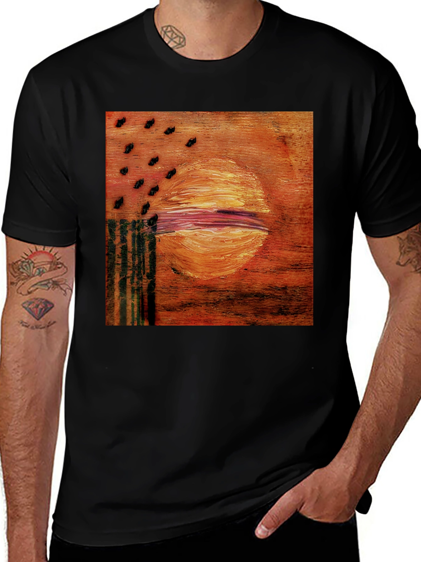 Variant 18 of Abstract Sun Graphic Tee