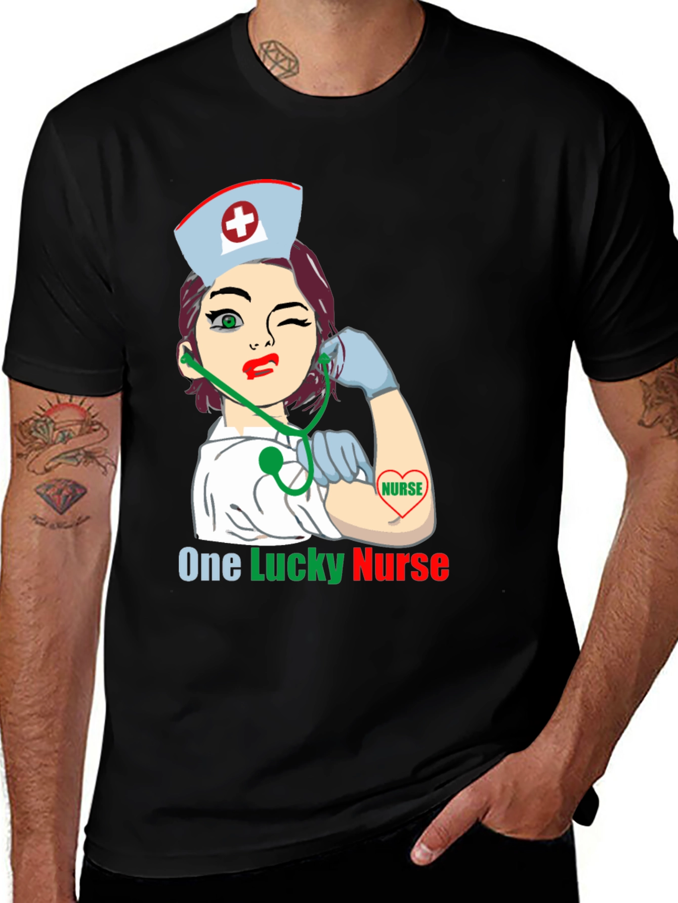 Variant 16 of Lucky Nurse Graphic T-Shirt