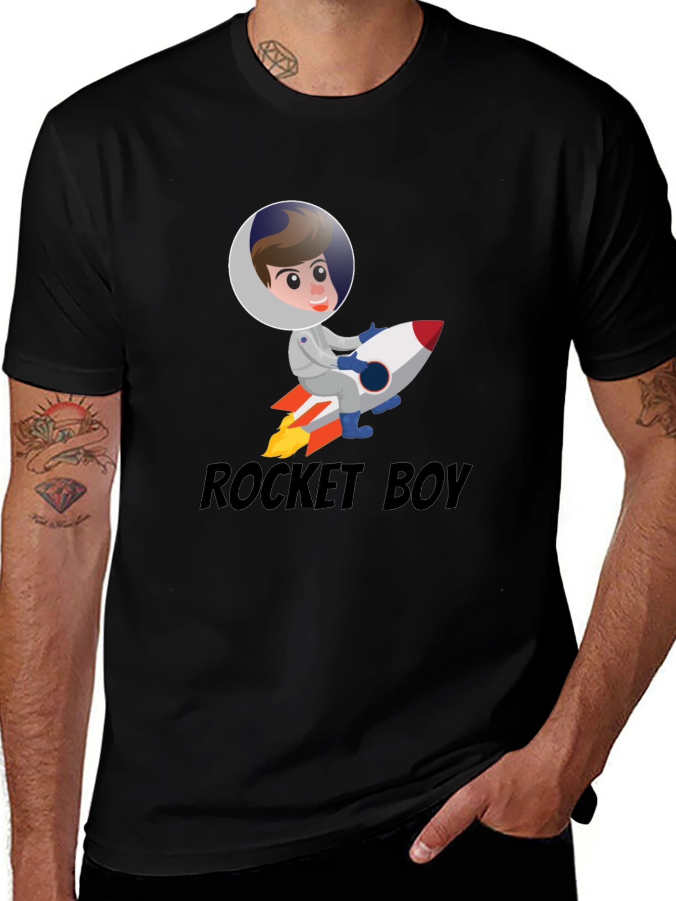 Variant 8 of Rocket Boy Graphic T-Shirt - Funky Space Adventure Tee