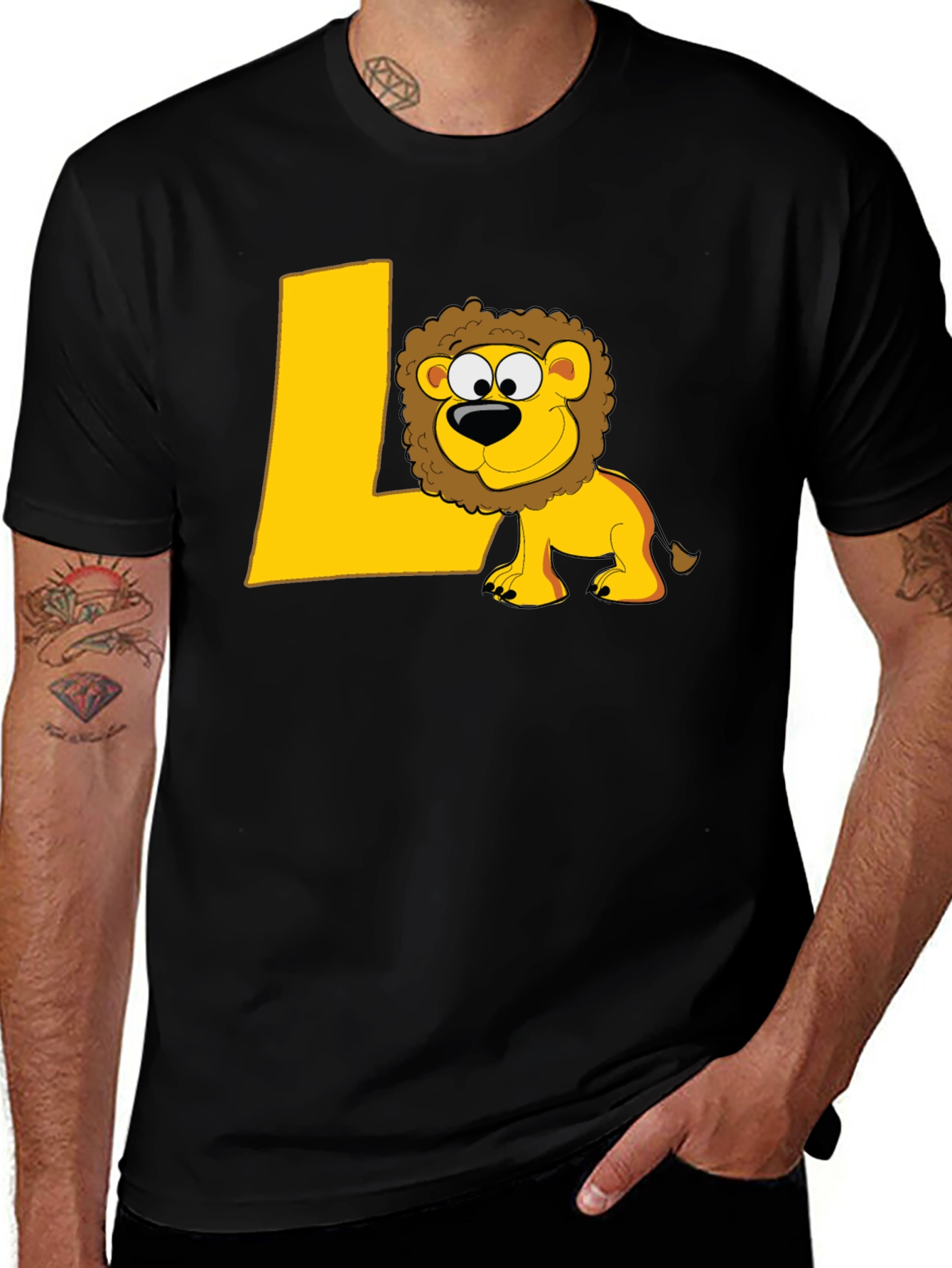 Variant 26 of Lion L Black T-Shirt